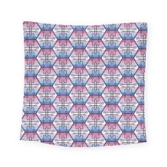 Hackers Town Void Mantis Hexagon Bigender Seven 7 Stripe Pride Flag Square Tapestry (small)