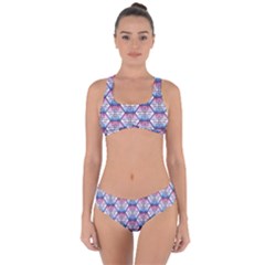 Hackers Town Void Mantis Hexagon Bigender Seven 7 Stripe Pride Flag Criss Cross Bikini Set by WetdryvacsLair