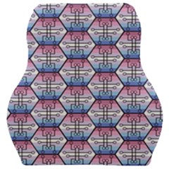 Hackers Town Void Mantis Hexagon Bigender Seven 7 Stripe Pride Flag Car Seat Velour Cushion  by WetdryvacsLair