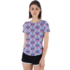 Hackers Town Void Mantis Hexagon Bigender Seven 7 Stripe Pride Flag Back Cut Out Sport Tee by WetdryvacsLair