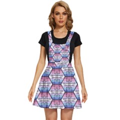 Hackers Town Void Mantis Hexagon Bigender Seven 7 Stripe Pride Flag Apron Dress by WetdryvacsLair