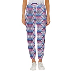 Hackers Town Void Mantis Hexagon Bigender Seven 7 Stripe Pride Flag Cropped Drawstring Pants