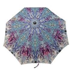 Abstract Arabesque Folding Umbrellas by kaleidomarblingart