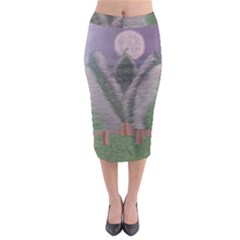 Purple Haze  Midi Pencil Skirt by Hayleyboop