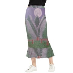 Purple Haze  Maxi Fishtail Chiffon Skirt by Hayleyboop