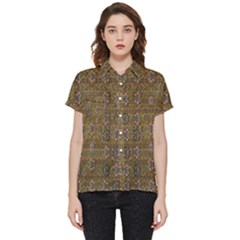 Sunflowers Seed In Harmony With Tropical Flowers Short Sleeve Pocket Shirt by pepitasart