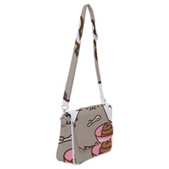 Cat Kitten Shoulder Bag With Back Zipper by Jancukart