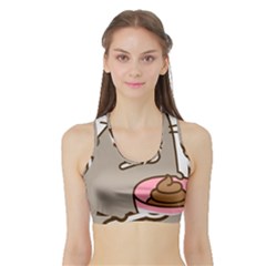 Cat Kitten Sports Bra With Border