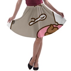 Cat Kitten A-line Skater Skirt by Jancukart