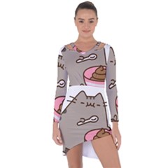 Cat Kitten Asymmetric Cut-out Shift Dress