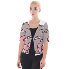 Cat Kitten Cropped Button Cardigan by Jancukart