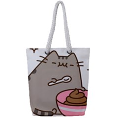 Cat Kitten Full Print Rope Handle Tote (small)