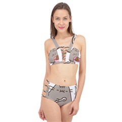 Cat Kitten Cage Up Bikini Set