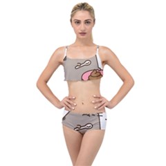 Cat Kitten Layered Top Bikini Set by Jancukart