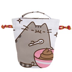 Cat Kitten Drawstring Bucket Bag