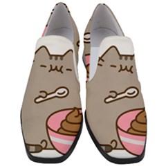 Cat Kitten Women Slip On Heel Loafers