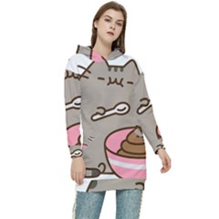 Cat Kitten Women s Long Oversized Pullover Hoodie