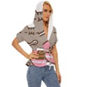 Cat Kitten Lightweight Drawstring Hooded Top View3