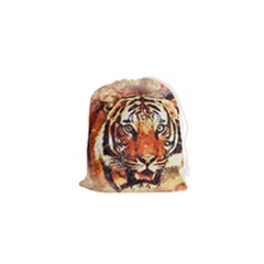 Tiger-portrait-art-abstract Drawstring Pouch (xs)