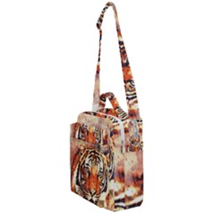 Tiger-portrait-art-abstract Crossbody Day Bag by Jancukart