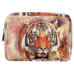 Tiger-portrait-art-abstract Make Up Pouch (medium)