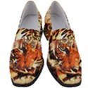 Tiger-portrait-art-abstract Women s Chunky Heel Loafers View1