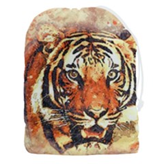 Tiger-portrait-art-abstract Drawstring Pouch (3xl)