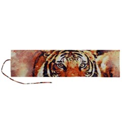 Tiger-portrait-art-abstract Roll Up Canvas Pencil Holder (l)