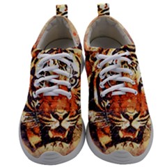 Tiger-portrait-art-abstract Mens Athletic Shoes by Jancukart