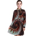 Digital-fractal-fractals-fantasy Long Sleeve Chiffon Shirt Dress View1