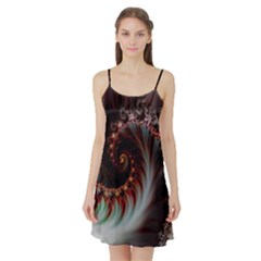 Digital-fractal-fractals-fantasy Satin Night Slip