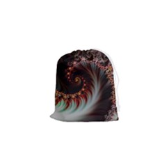 Digital-fractal-fractals-fantasy Drawstring Pouch (xs)