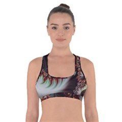 Digital-fractal-fractals-fantasy Cross Back Sports Bra by Jancukart