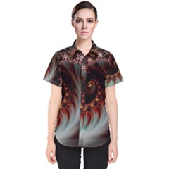 Digital-fractal-fractals-fantasy Women s Short Sleeve Shirt