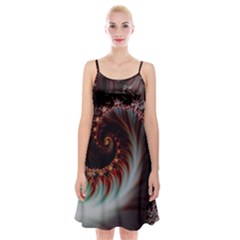 Digital-fractal-fractals-fantasy Spaghetti Strap Velvet Dress