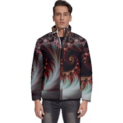 Digital-fractal-fractals-fantasy Men s Puffer Bubble Jacket Coat