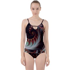 Digital-fractal-fractals-fantasy Cut Out Top Tankini Set