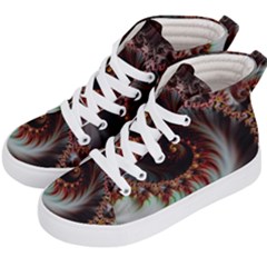 Digital-fractal-fractals-fantasy Kids  Hi-top Skate Sneakers by Jancukart