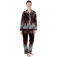 Digital-fractal-fractals-fantasy Satin Long Sleeve Pajamas Set