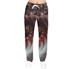 Digital-fractal-fractals-fantasy Women Velvet Drawstring Pants by Jancukart