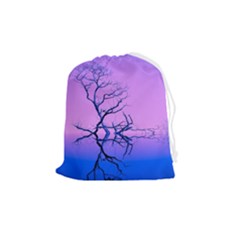 Nature-inspiration-trees-blue Drawstring Pouch (medium)