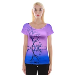 Nature-inspiration-trees-blue Cap Sleeve Top