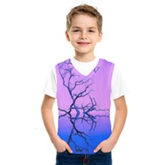 Nature-inspiration-trees-blue Kids  Basketball Tank Top