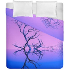 Nature-inspiration-trees-blue Duvet Cover Double Side (california King Size)