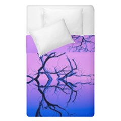 Nature-inspiration-trees-blue Duvet Cover Double Side (single Size)