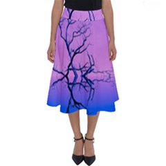 Nature-inspiration-trees-blue Perfect Length Midi Skirt