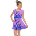 Nature-inspiration-trees-blue Kids  Cap Sleeve Dress View1