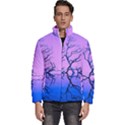 Nature-inspiration-trees-blue Men s Puffer Bubble Jacket Coat View1