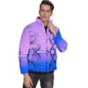 Nature-inspiration-trees-blue Men s Puffer Bubble Jacket Coat View3