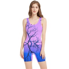 Nature-inspiration-trees-blue Women s Wrestling Singlet